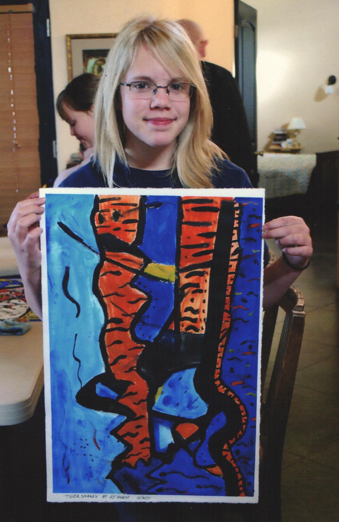 Twelve year old's final painting.