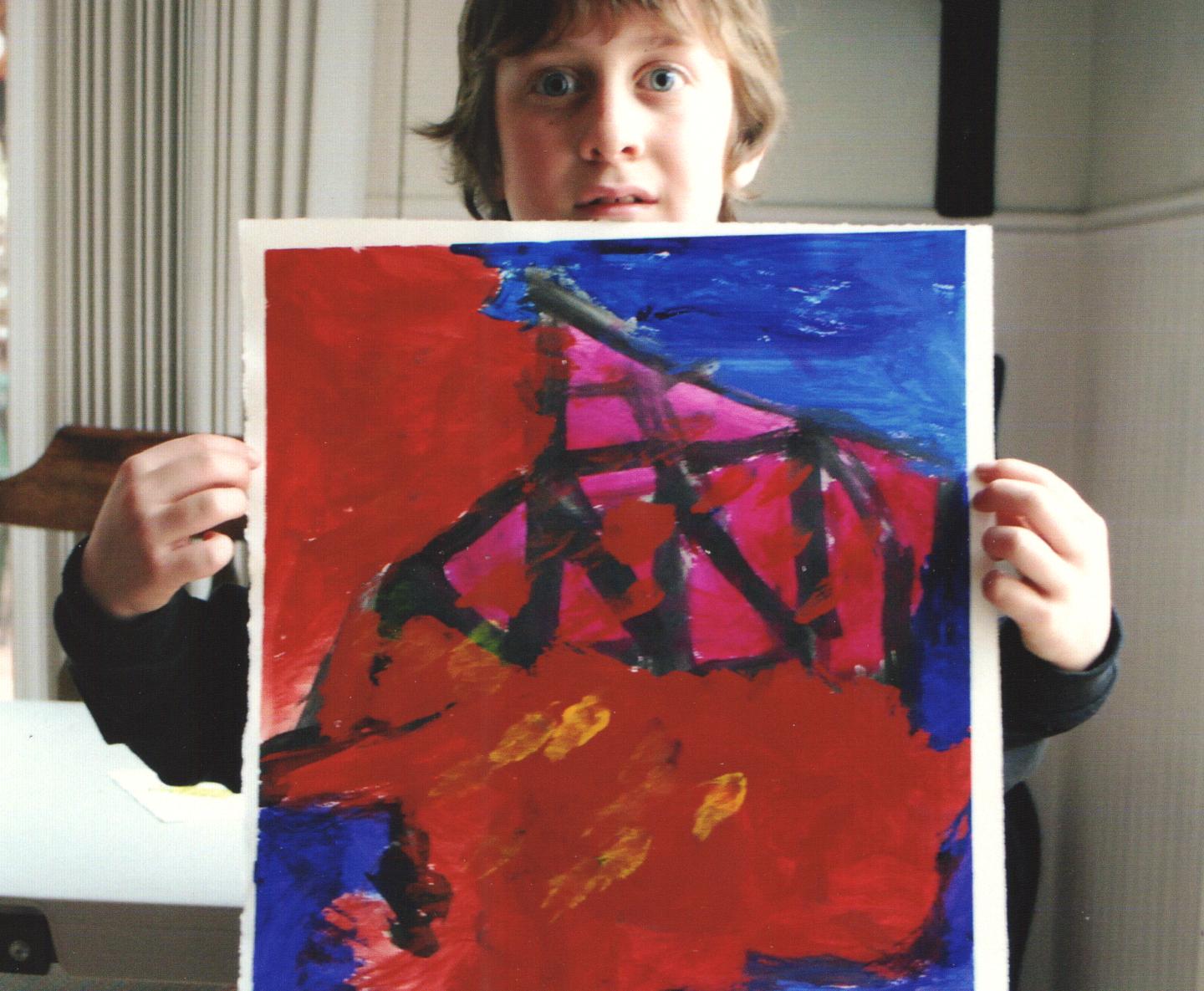 Nine year old's final painting.