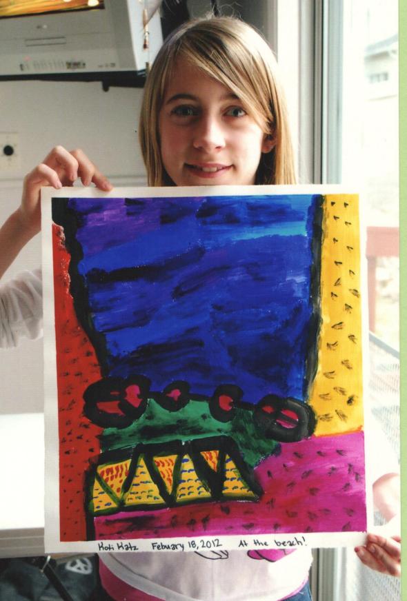 Thirteen year old's final painting.