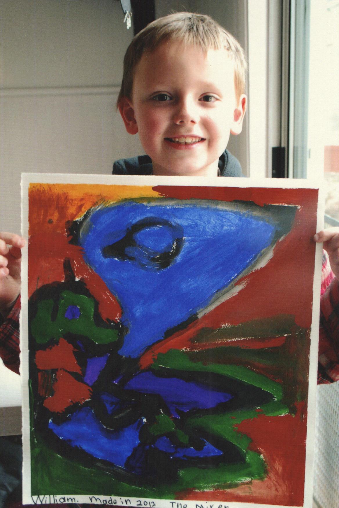 Seven year old's final painting.