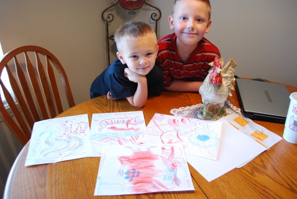Jayson, 5, and William, 8. Adorable, precious, creative, genius, sweet, fun . . . do I sound like a grandma?!