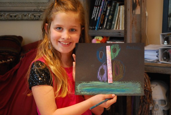 Seeing the "line" in the body of a butterfly or the trunk of a tree inspired seven young artists as seen by the attached photos.