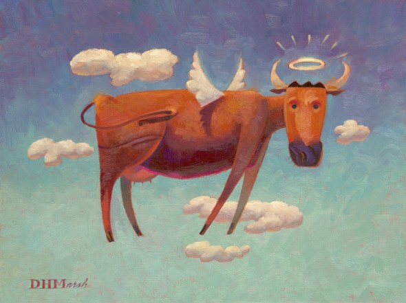 The finished product is a 9 x 12 inch oil on board.