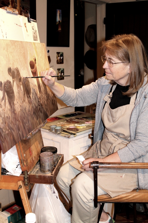 Dilleen Humphries Marsh, artist, in her Hurricane, Utah studio.
